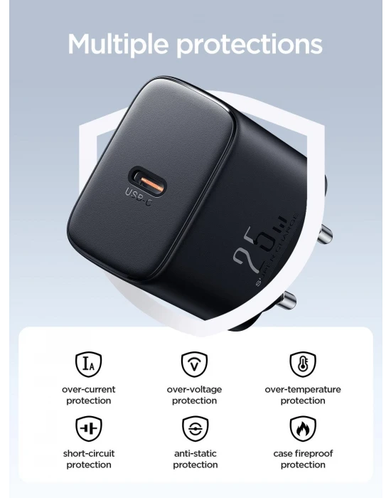 Joyroom JR-TCF11 25W Hızlı Şarj Adaptörü + Type-C Kablo Seti