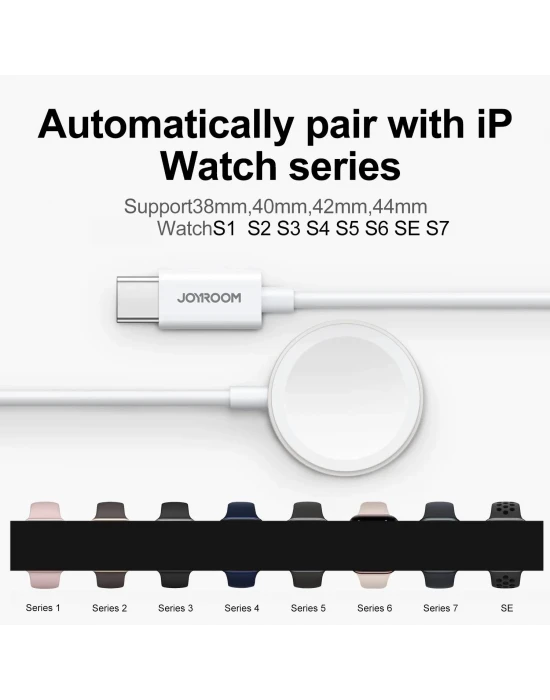 Joyroom Manyetik Type-C Giriş İphone Watch Kablosuz Şarj Aleti