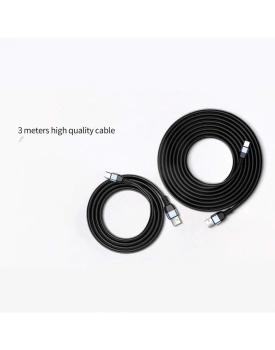 JOYROOM MİCRO SİYAH 3M 2.4A DATA CABLE