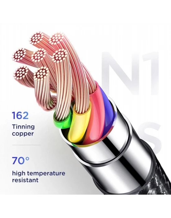 Joyroom S-0230N1 0.2m 3A USB -Lightning Data Sync Şarj Kablosu Kırmızı