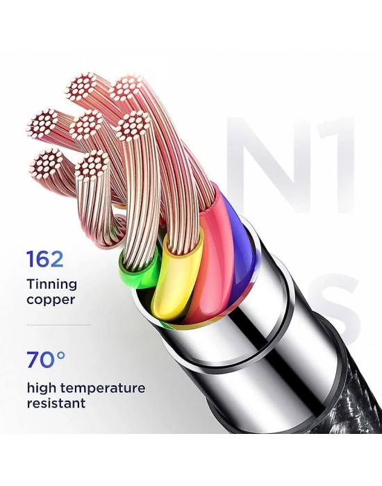 Joyroom S-0230N1 0.2m 3A USB -Type-C Data Sync Şarj Kablosu Kırmızı