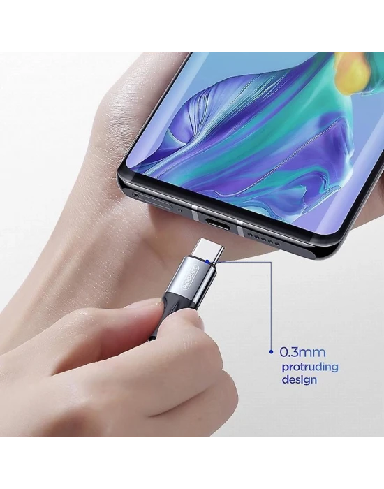 Joyroom S-0230N1 0.2m 3A USB -Type-C Data Sync Şarj Kablosu Kırmızı