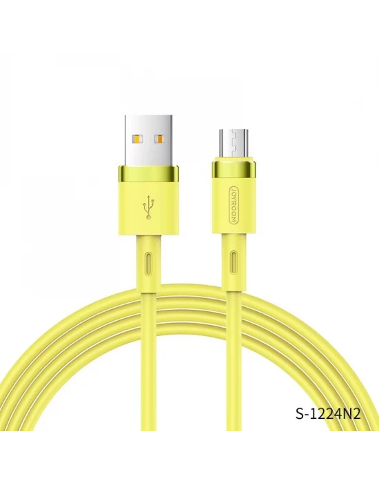 Joyroom S-1224N2 1.2M 2.4A USB-Mikro Silikon Data ve Şarj Kablosu Sarı