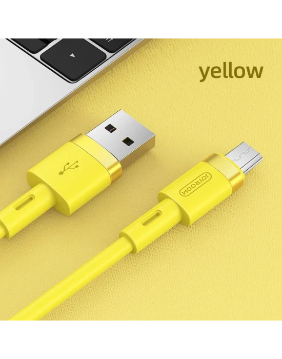 Joyroom S-1224N2 1.2M 2.4A USB-Mikro Silikon Data ve Şarj Kablosu Sarı