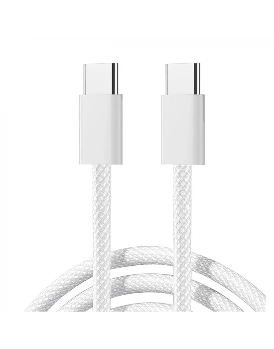 Joyroom S-A45 İphone Uyumlu Hasır Yeni Tip Type-cden Type-c Şarj Kablosu 60W