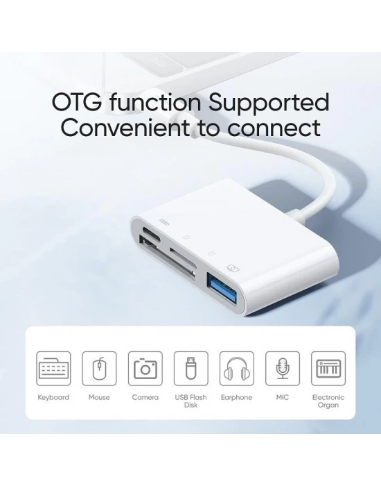 Joyroom S-H142 Lightning - USB OTG Kart Okuyucu 4 in 1