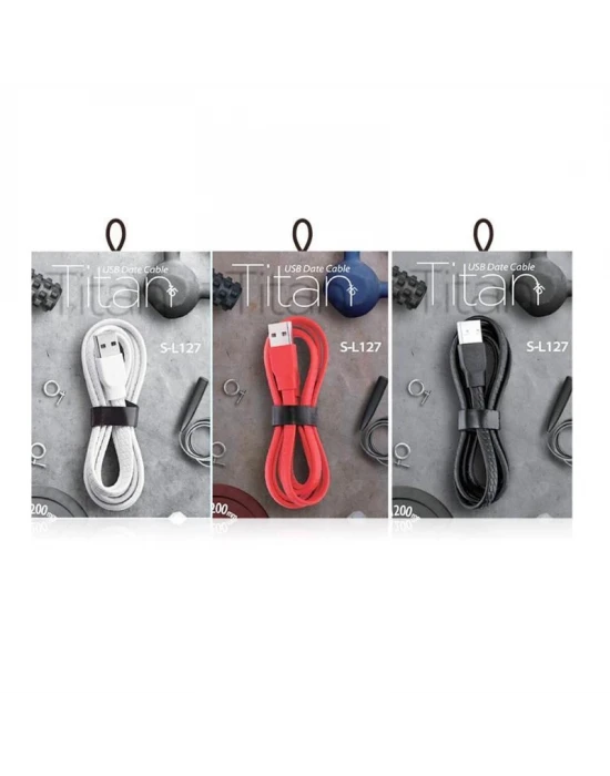 Joyroom S-L127 Titan Serisi TPE Type-C Şarj ve Data Kablosu 1.2m Kırmızı