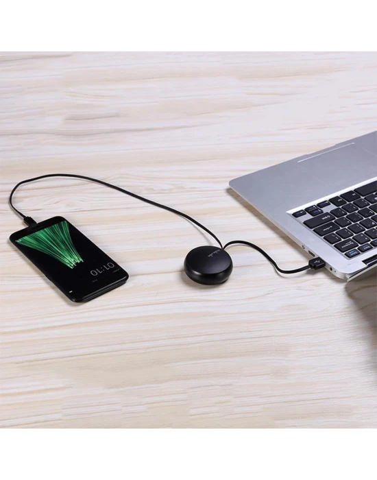 Joyroom S-M346 Uzatılabilir Type-C Hızlı Şarj ve Data Kablosu Siyah