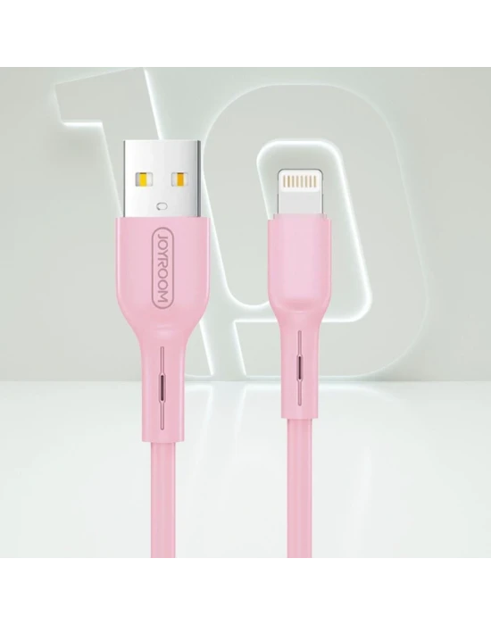 Joyroom S-M357S İphone Lightning Şarj ve Data Kablosu 2A 1m Pembe