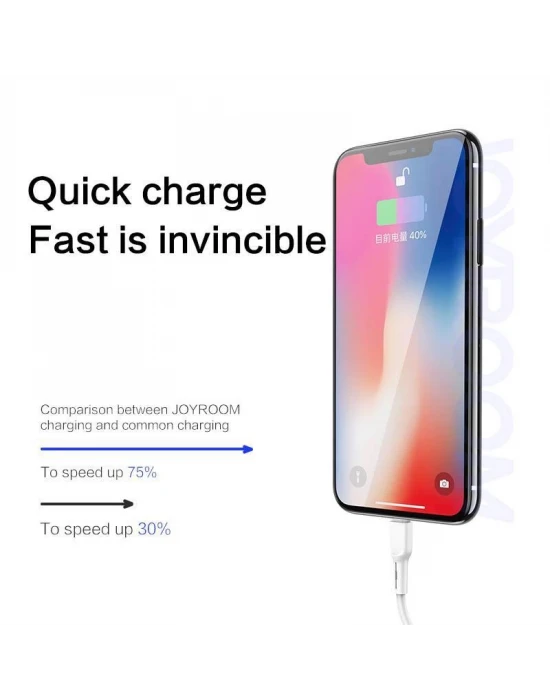 Joyroom S-M357S İphone Lightning Şarj ve Data Kablosu 2A 1m Siyah