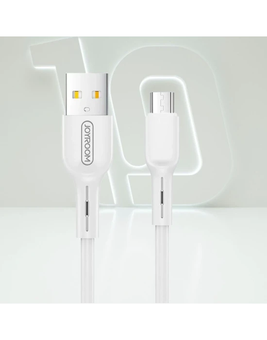 Joyroom S-M357S Mikro Şarj ve Data Kablosu 2A 1m Beyaz