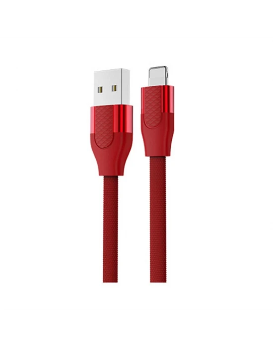 Joyroom S-M359 1M 2.4A İphone Lightning Hızlı Şarj ve Data Kablosu Kırmızı
