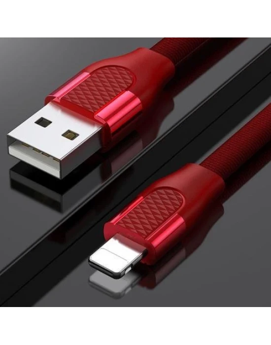 Joyroom S-M359 1M 2.4A İphone Lightning Hızlı Şarj ve Data Kablosu Kırmızı