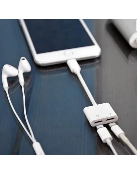 Joyroom S-M403 Iphone Lightning To Ligtning Ses Şarj Çoğaltıcı