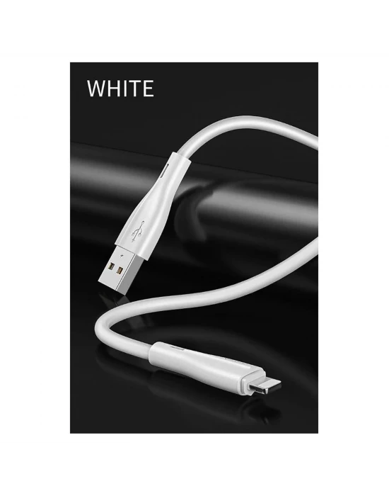Joyroom S-M405 2.4A İphone Lightning Şarj ve Data Kablosu PVC 1M Beyaz