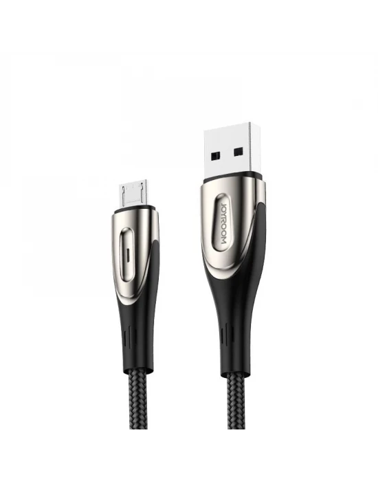 Joyroom S-M411 Sharp Serisi Mikro Şarj ve Data Kablosu 2M Siyah