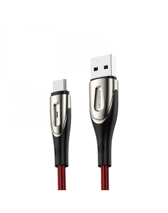Joyroom S-M411 Sharp Serisi Type-C Şarj ve Data Kablosu 2M Kırmızı