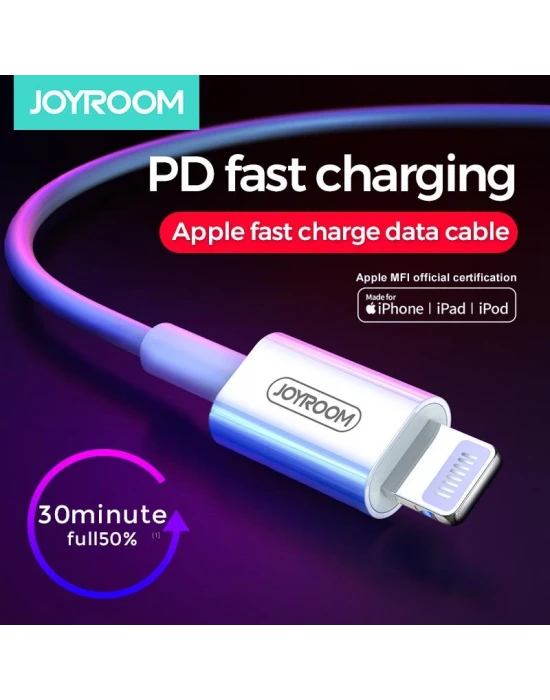 Joyroom S-M420 USB Type-C Lightning Kablosu MFI  3A 1.2m