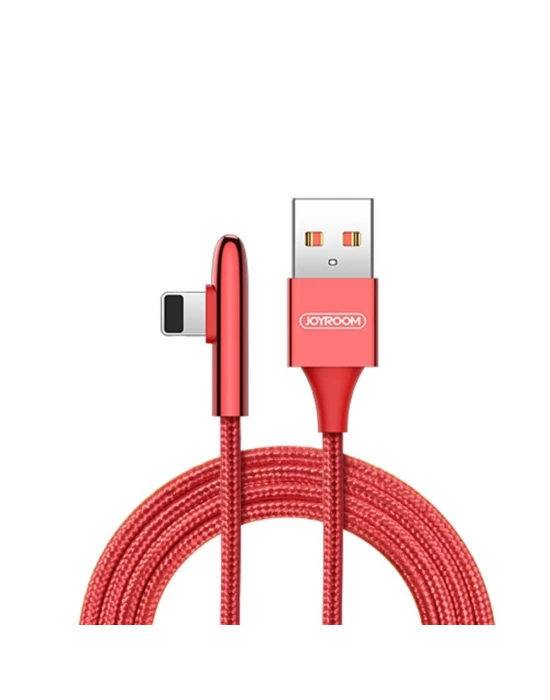 Joyroom S-M98K 1.2M 3A Lightning Şarj ve Data USB Kablosu Kırmızı