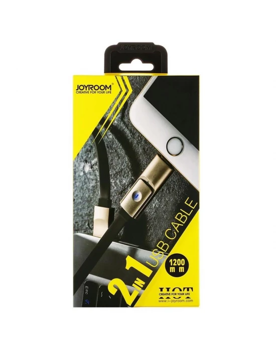 Joyroom S-T504 1.2m 2.1A Mikro & Lightning USB Şarj ve Data Kablosu