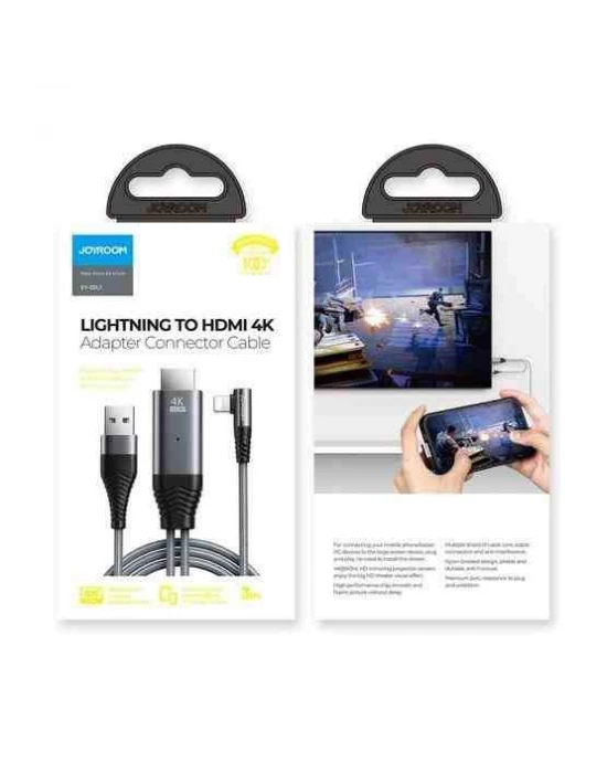 Joyroom SY-35L1 Lightning to HDMI 4K Görüntü Kablosu 3m