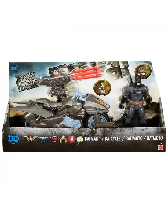Justice League 15 cm Batman Aksiyon Figürü ve Aracı Oyun Seti