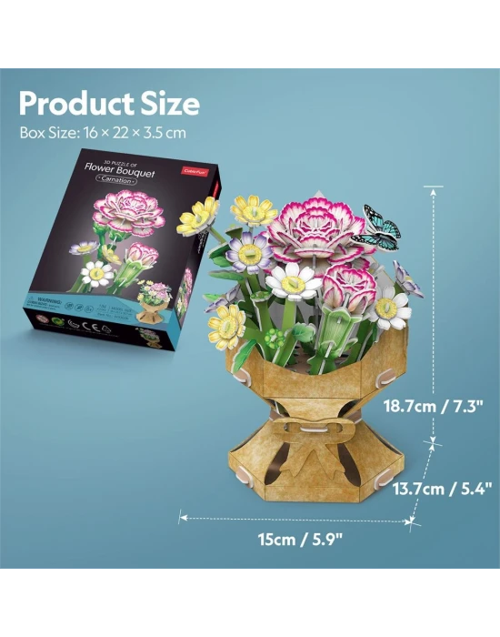 Karanfil Buketi 3D Puzzle W3300h