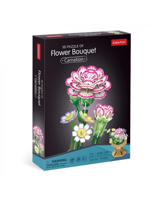 Karanfil Buketi 3D Puzzle W3300h
