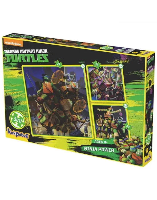 Kırkpapuç Ninja Turtles Ninja Power Çocuk Puzzle