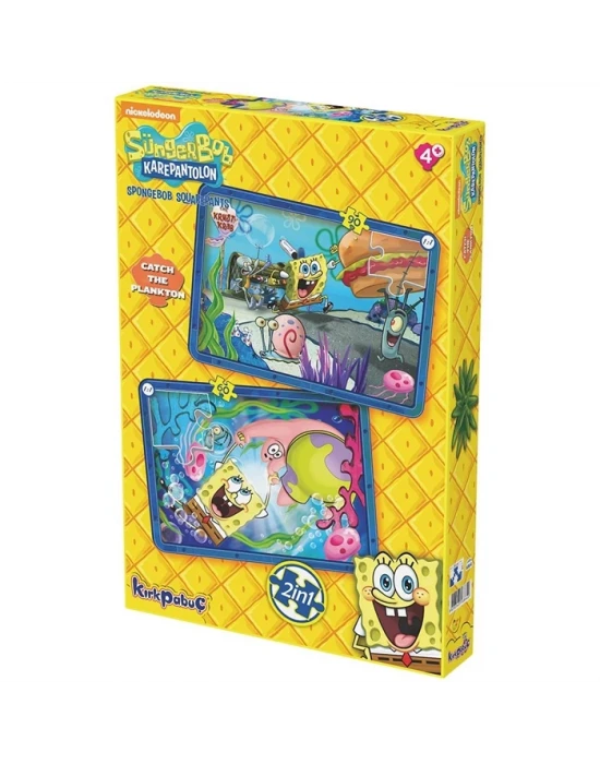 Kırkpapuç Sünger Bob Catch The Plankton Çocuk Puzzle