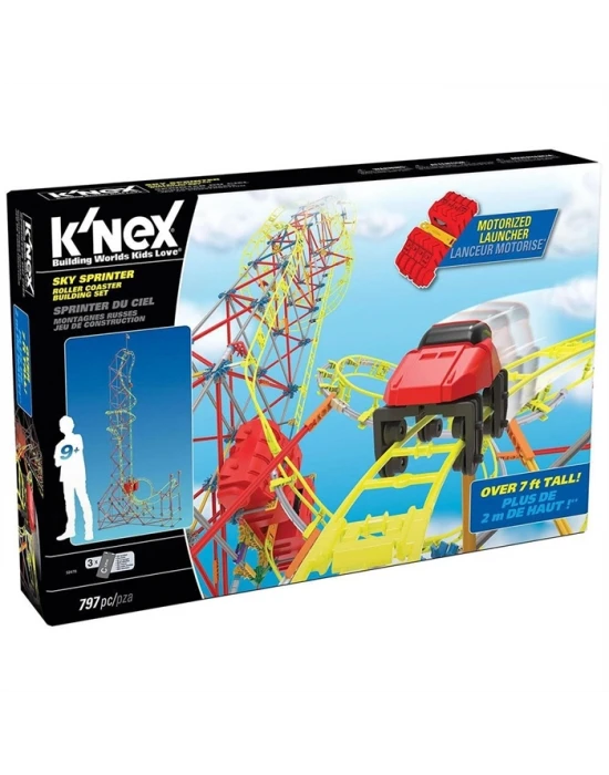 K’Nex Sky Sprinter Roller Coaster Seti (Motorlu) Thrill Rides Kne