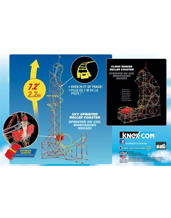 K’Nex Sky Sprinter Roller Coaster Seti (Motorlu) Thrill Rides Kne