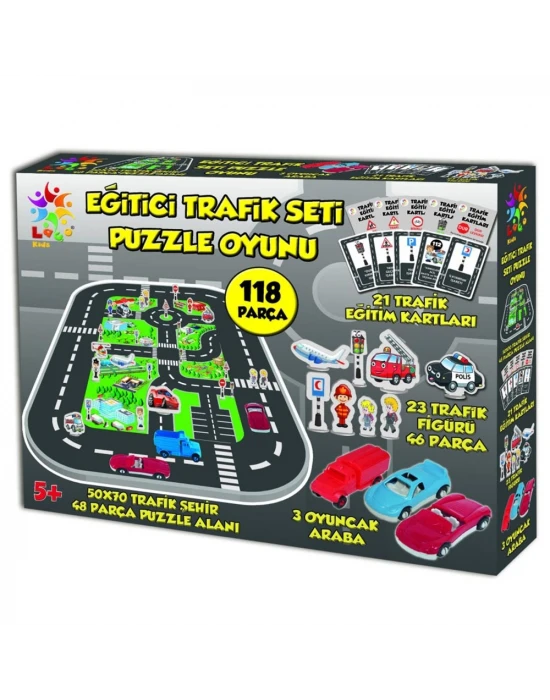 Laço Kids Eğitici Trafik Seti Puzzle Oyunu