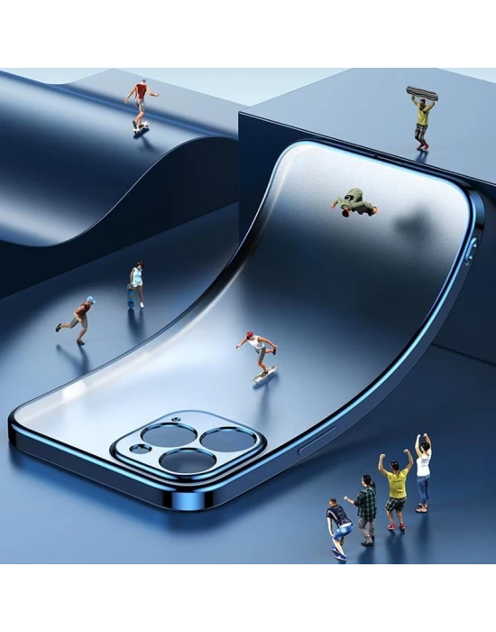 Lazer Parlak Çerçeve Şeffaf Plating Cep Telefonu Kılıfı