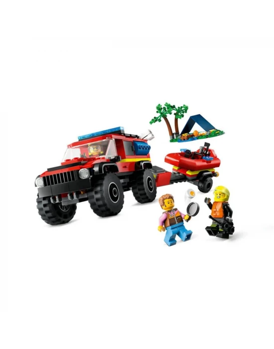 LEGO City 4x4 Kurtarma Botlu İtfaiye Kamyonu 60412