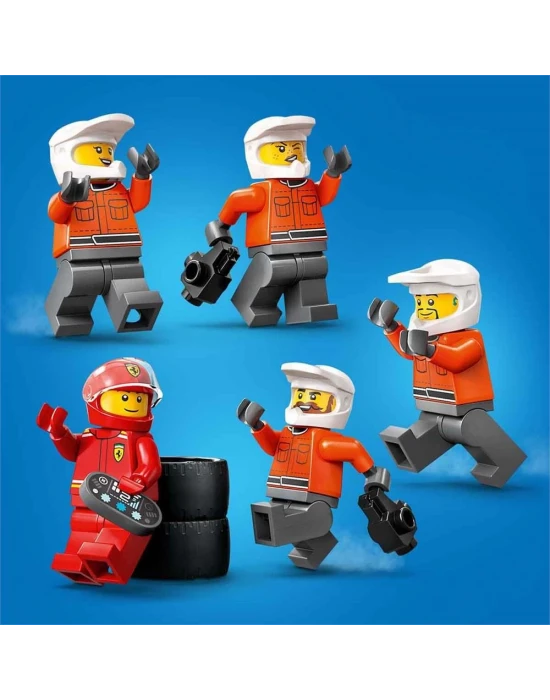LEGO City Ferrari Arabalı F1 Pit Stop ve Pit Ekibi 60443