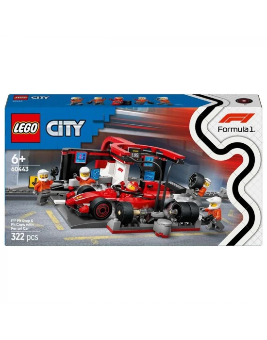 LEGO City Ferrari Arabalı F1 Pit Stop ve Pit Ekibi 60443