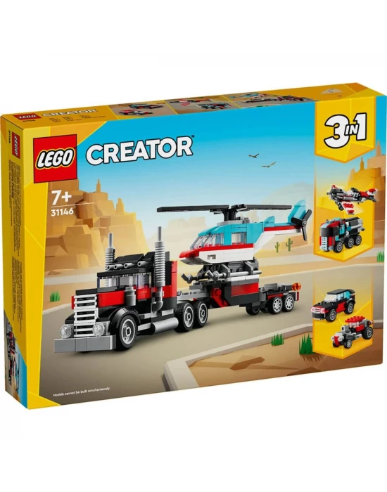 LEGO Creator Helikopterli Açık Kasa Kamyon 31146