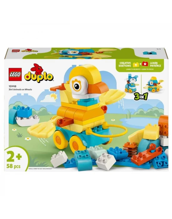 LEGO DUPLO Kasabası 3’ü 1 Arada Tekerlekli Hayvanlar 10448
