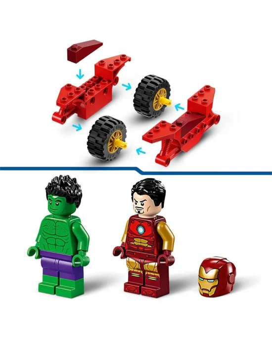 LEGO Marvel Motosikletli Iron Man ve Hulk 76287