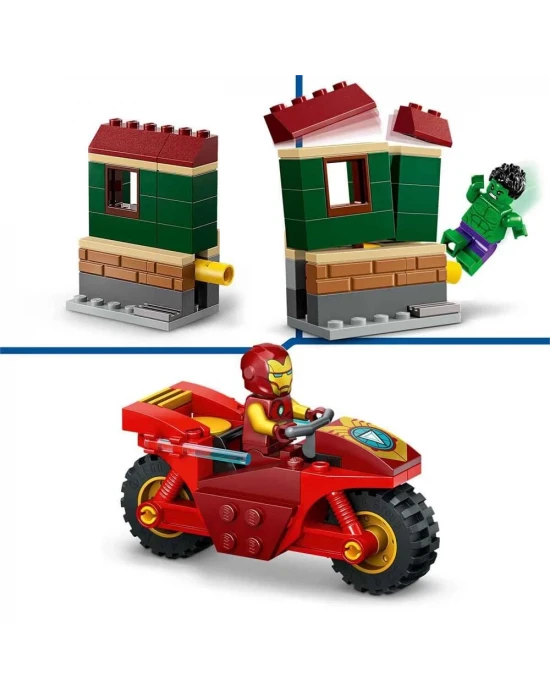 LEGO Marvel Motosikletli Iron Man ve Hulk 76287