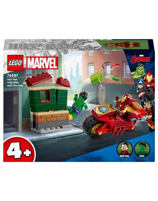LEGO Marvel Motosikletli Iron Man ve Hulk 76287
