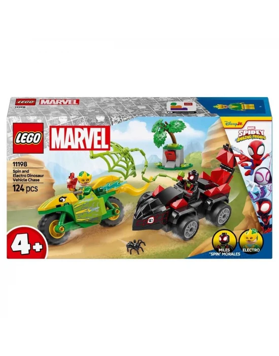 LEGO Marvel Spin ve Electro Dinozor Aracı Takibi 11198