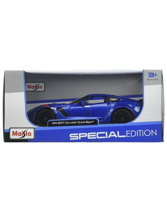 Maisto 1/24 2017 Model Corvette Grand Sport Mavi