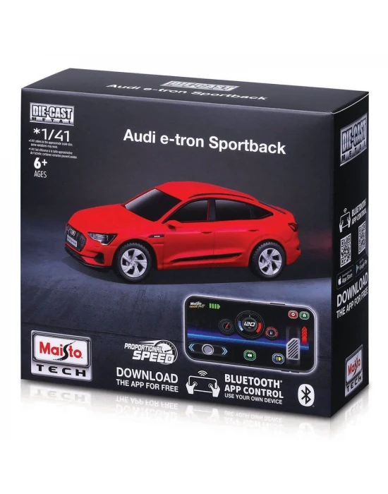 Maisto 1:41 APP Control Kumandalı Metal Araba - Audi e-tron Sport