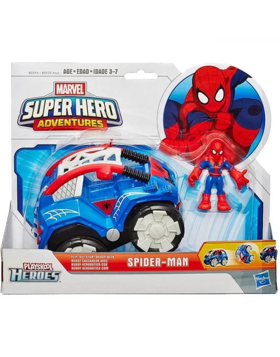 Marvel Süper Hero Adventures Spiderman Stunt Buggy Araç Seti