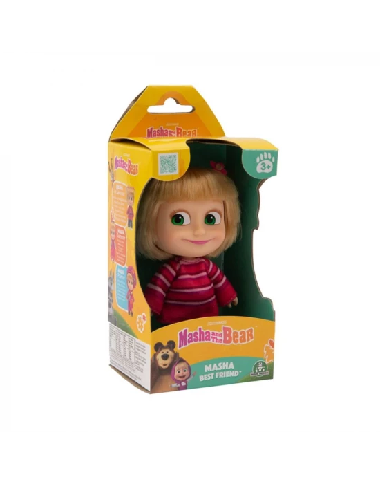 Masha ile Koca Ayı 12 cm Masha Bebek Pembe Kazaklı