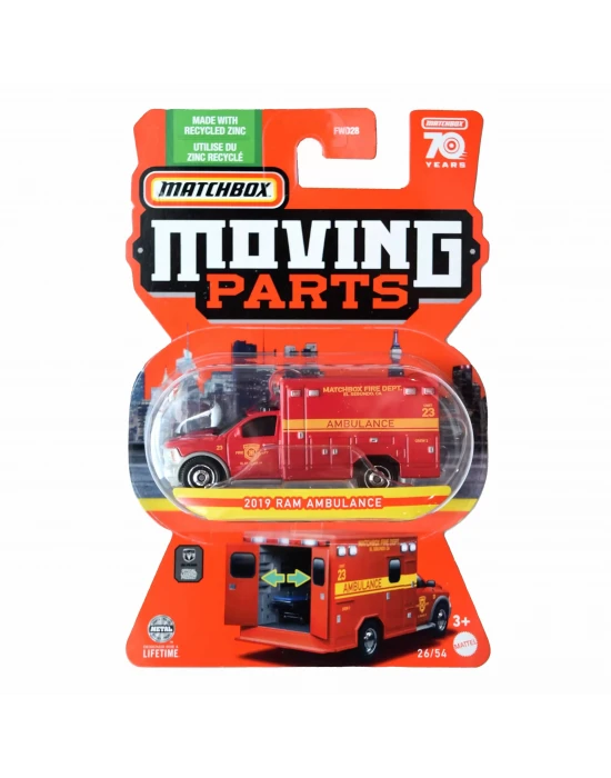 Matchbox Moving Parts 2019 Ram Ambulance-HLG11