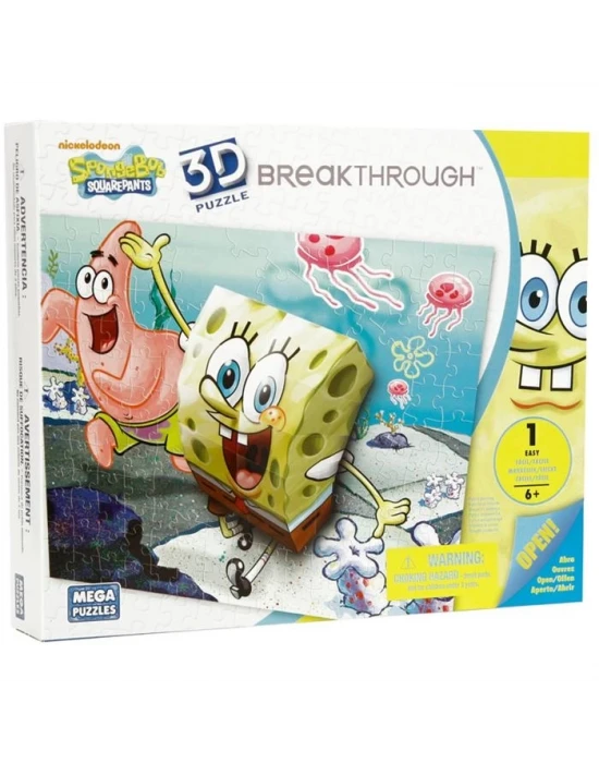 Mega Puzzle 110 Parça 3 Boyutlu Puzzle Breakthrough Sponge Bob 1