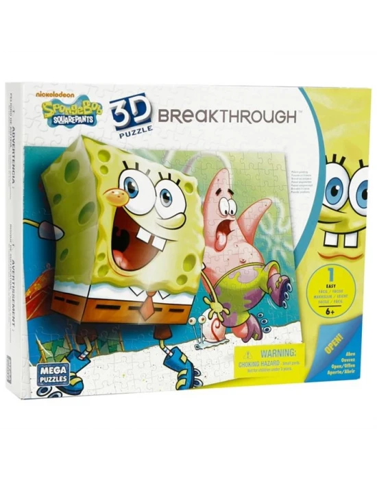 Mega Puzzle 110 Parça 3 Boyutlu Puzzle Breakthrough Sponge Bob 2